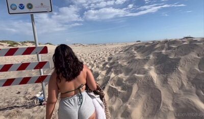 MTV Kay fucking in the desert outdoors